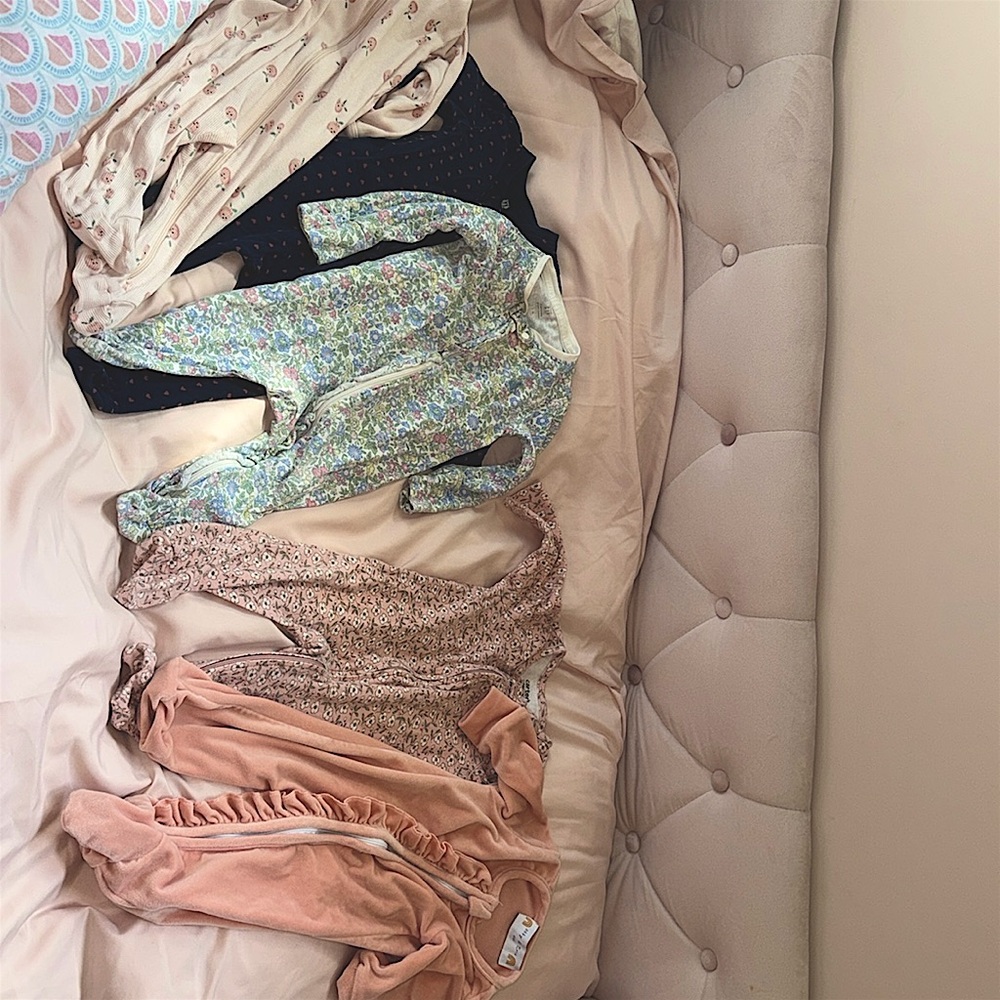 3-6 month footed sleeper bundle